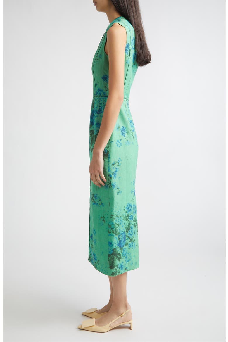 floral midi pencil dress Coast Women's Printed Lace Midi Pencil Dress in Blue | Size: 4