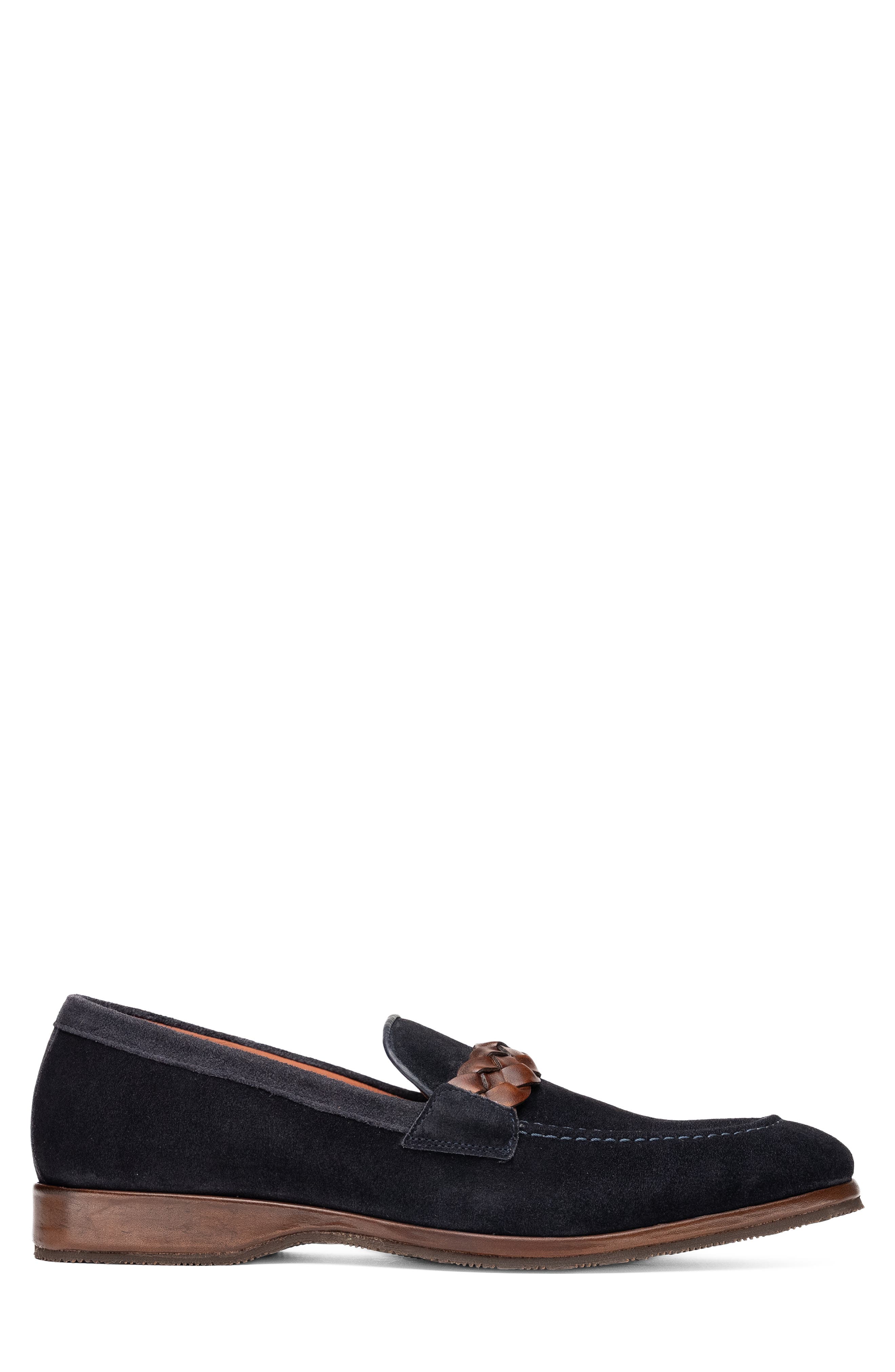Pisa Leather Loafer, Main, color, NAVY
