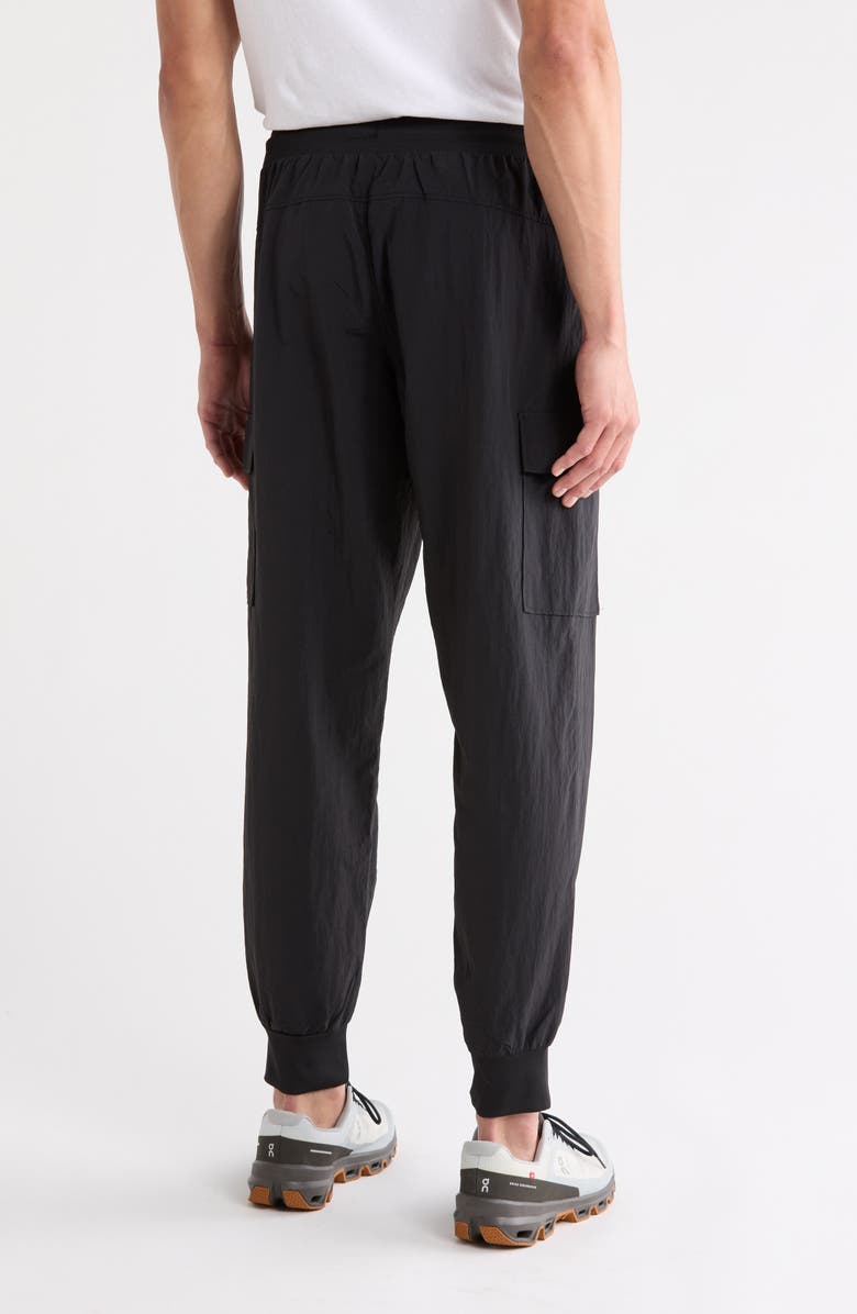 90 DEGREE BY REFLEX Crinkle Cargo Creed Joggers, Alternate, color, Black