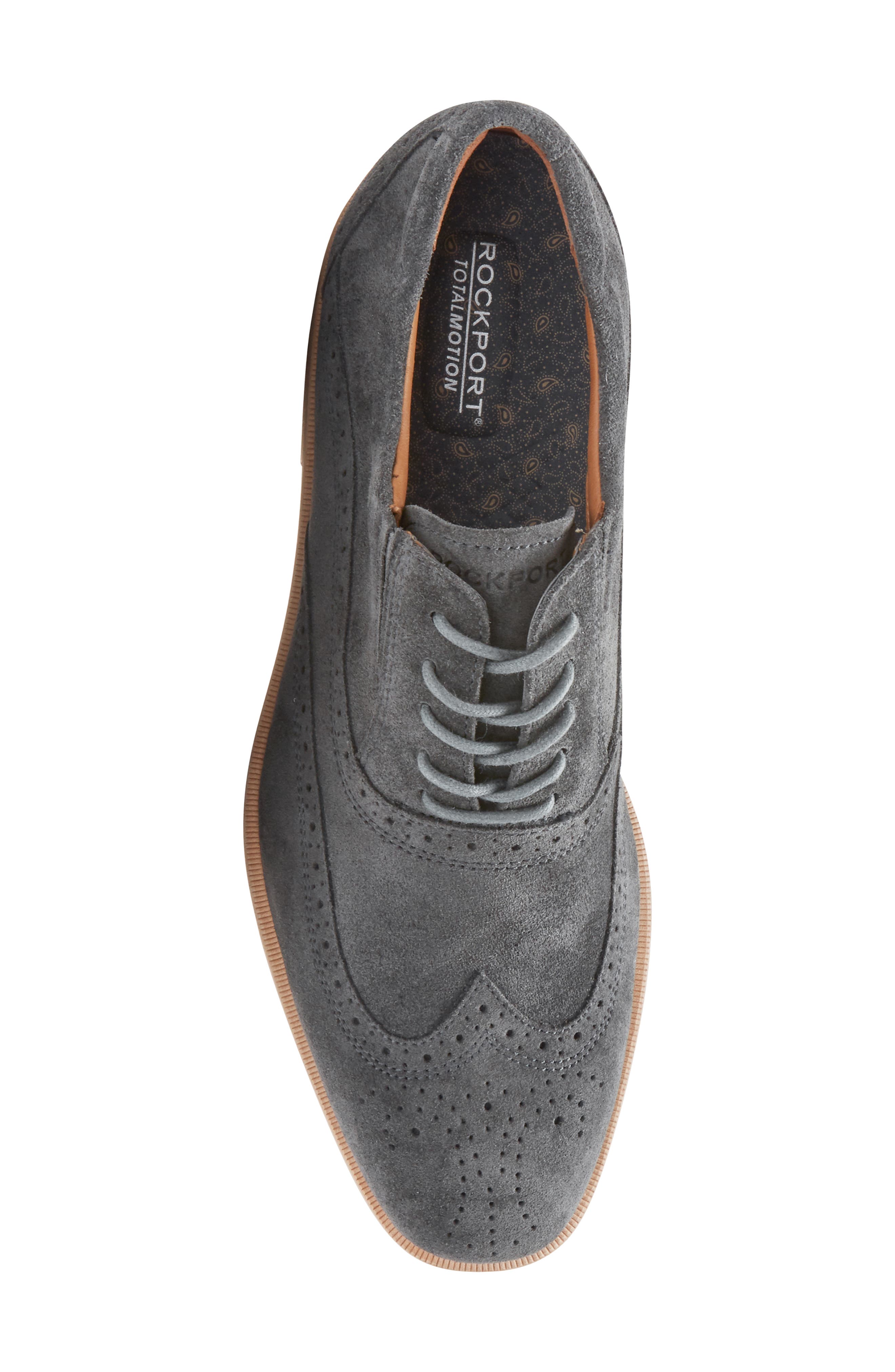 Total Motion Office Wingtip, Alternate, color, GREY SUEDE