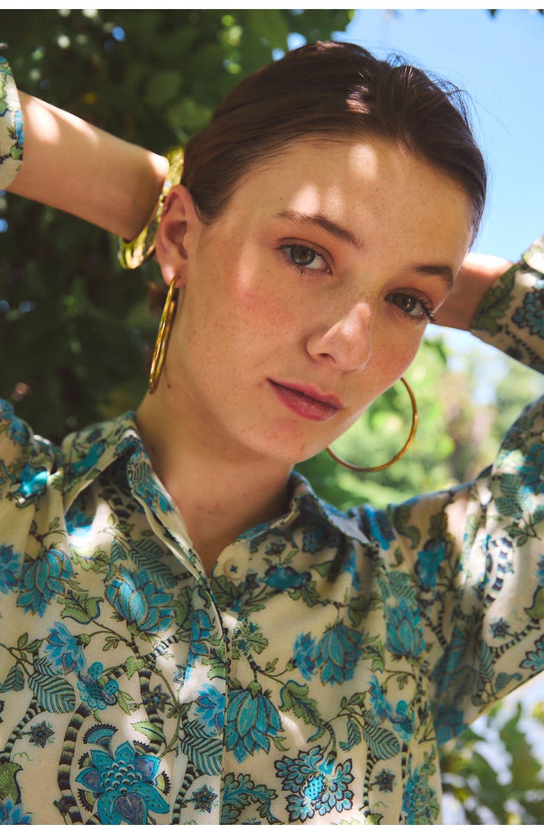 Ro's Garden Chloe Short Dress, Alternate, color, Blue Ceylon