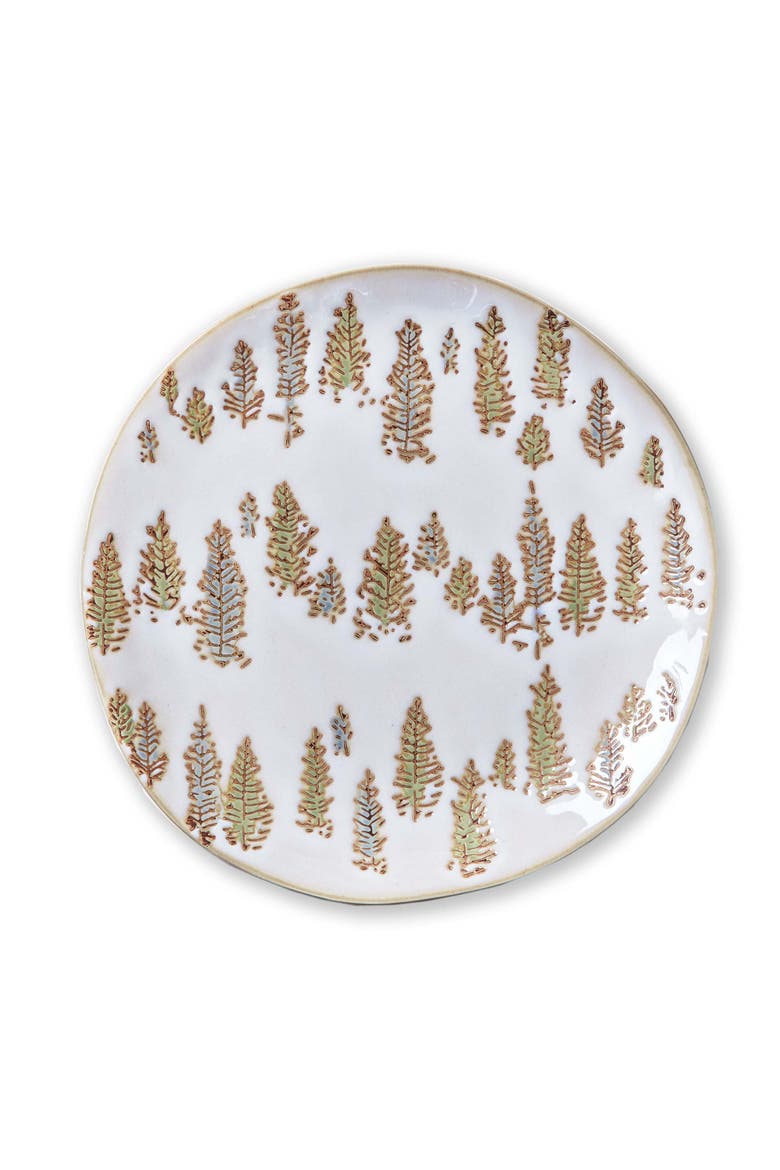 Aspen Multicolor Ceramic Appetizer Plates for Entertaining, Main, color, White