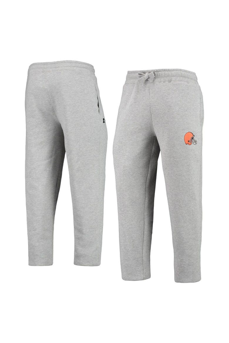 Men's Gray Cleveland Browns Starter Option Run Sweatpants, Main, color, Heather Gray