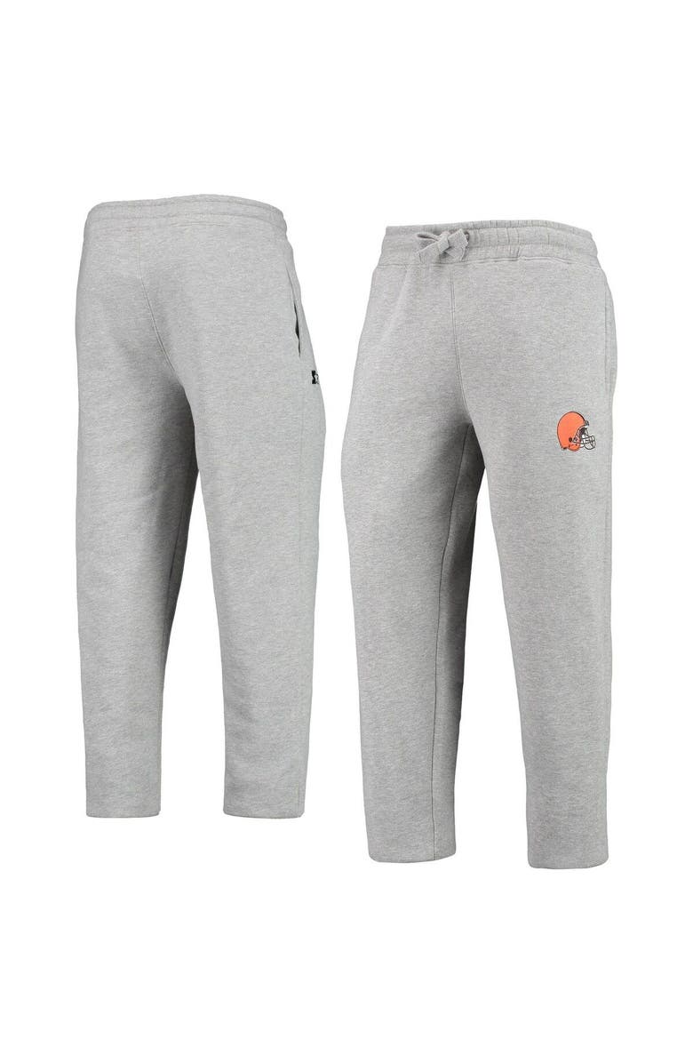 STARTER Men's Gray Cleveland Browns Starter Option Run Sweatpants, Main, color, 