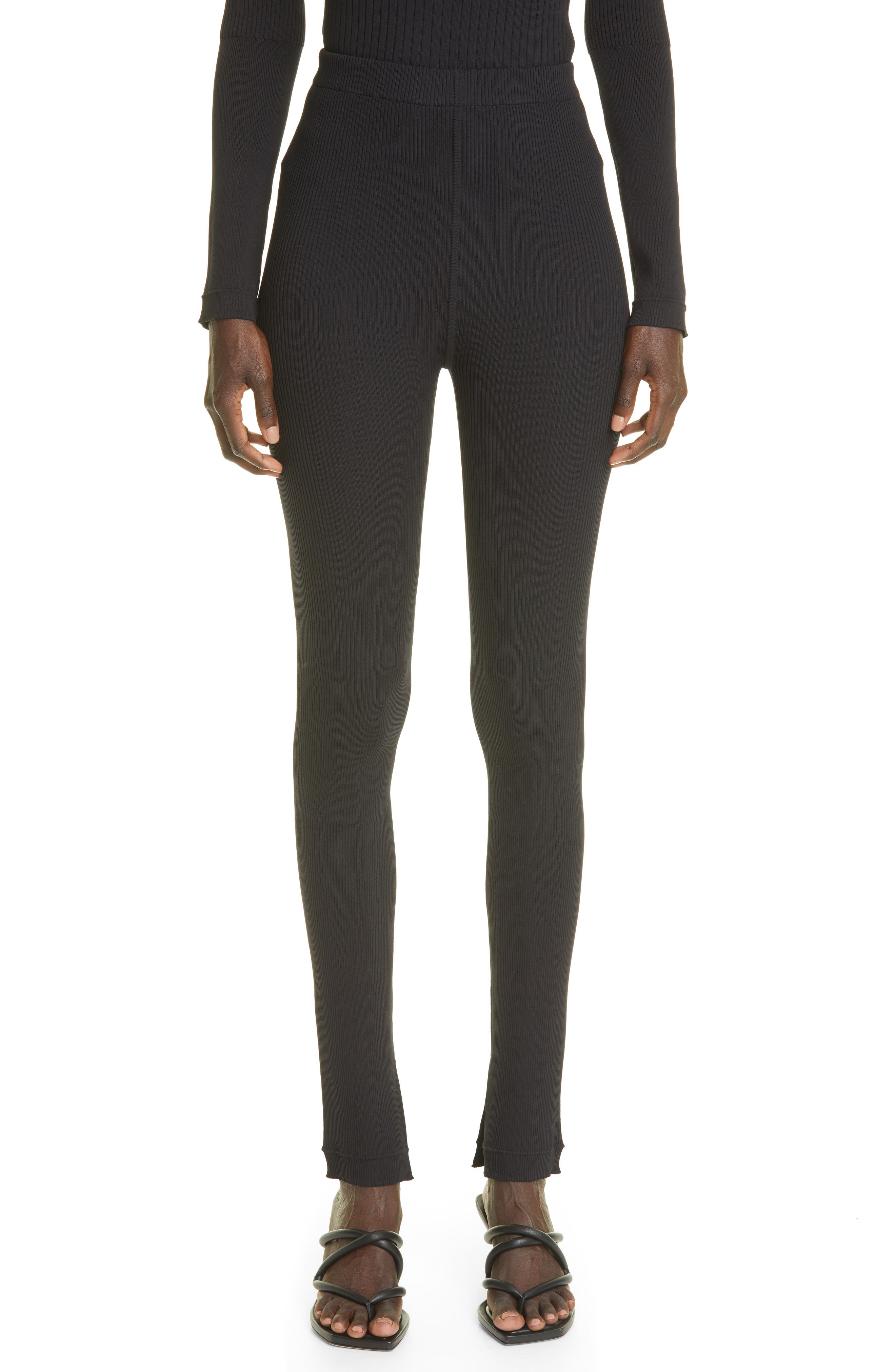 Maria McManus High Waist Rib Recycled Nylon Blend Leggings (Women ...