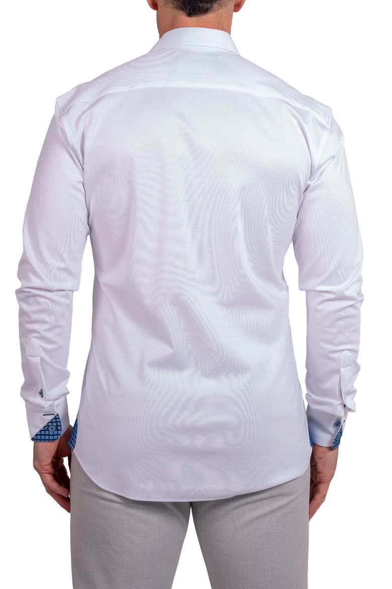Einstein Stretch Ascension Contemporary Fit Button-Up Shirt, Alternate, color, WHITE