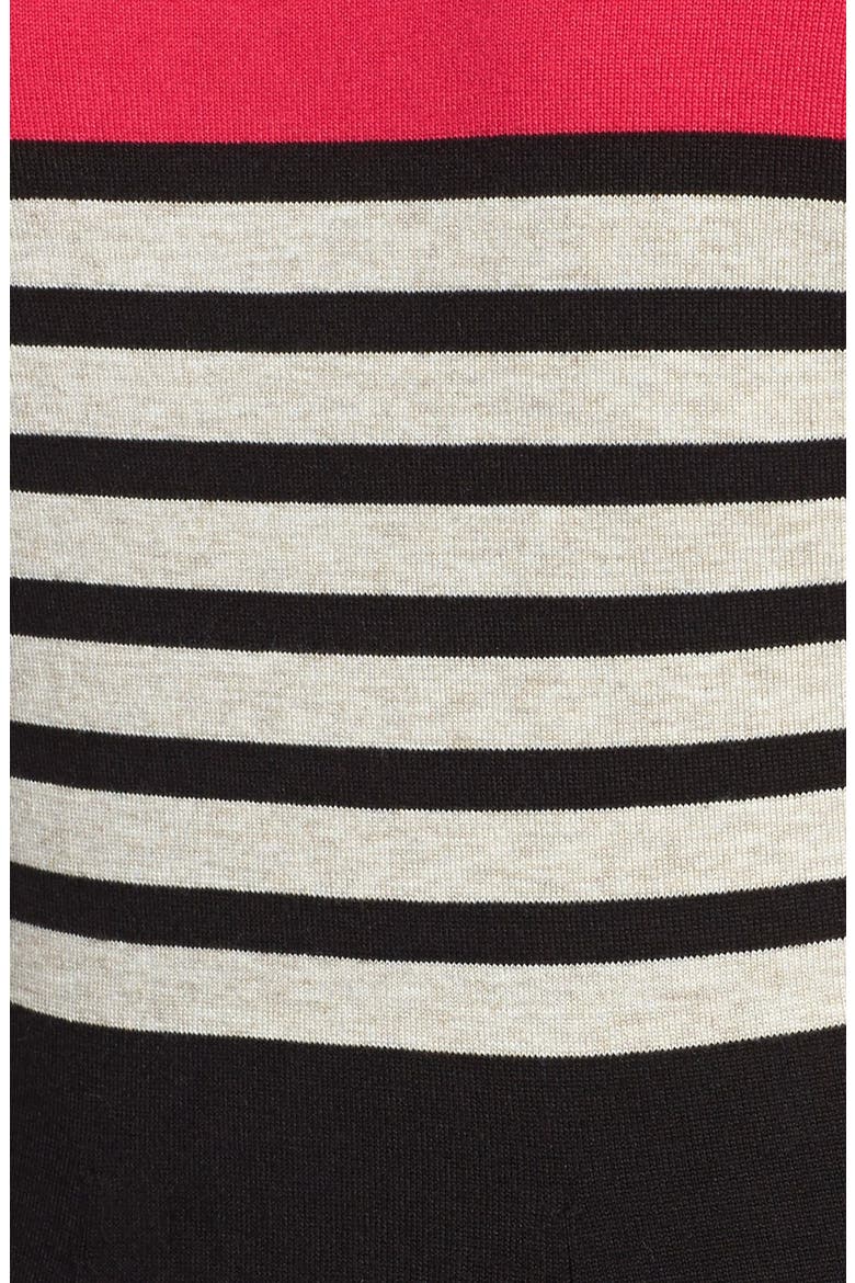 Colorblock Stripe Sweater Dress, Alternate, color, BLACK MULTI
