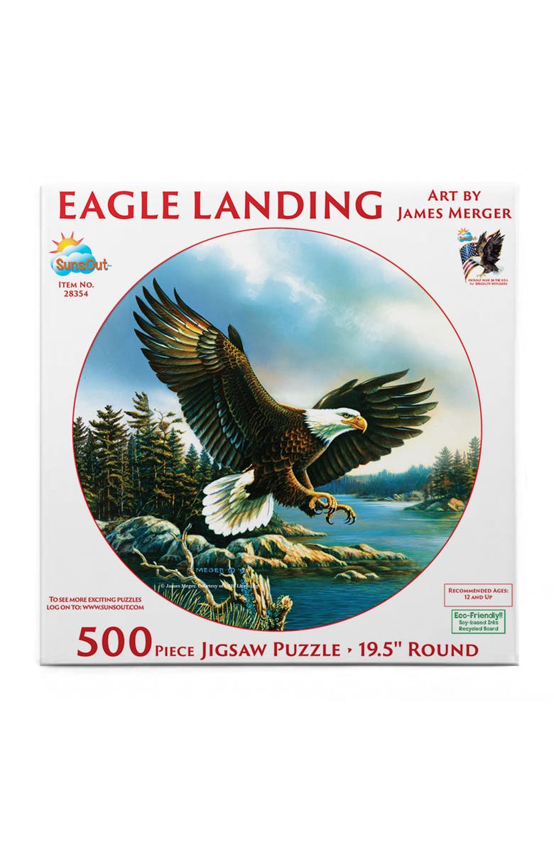 Sunsout Eagle Landing 500 piece Jigsaw Puzzle for Adults, Alternate, color, Multicolor