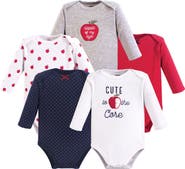 Hudson Baby Everyday Long-Sleeve Cotton Bodysuits Bundle of 5