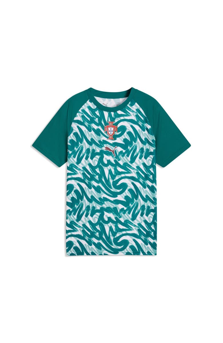 PUMA Youth Puma Green Portugal National Team Pre-Match Jersey, Alternate, color, Green