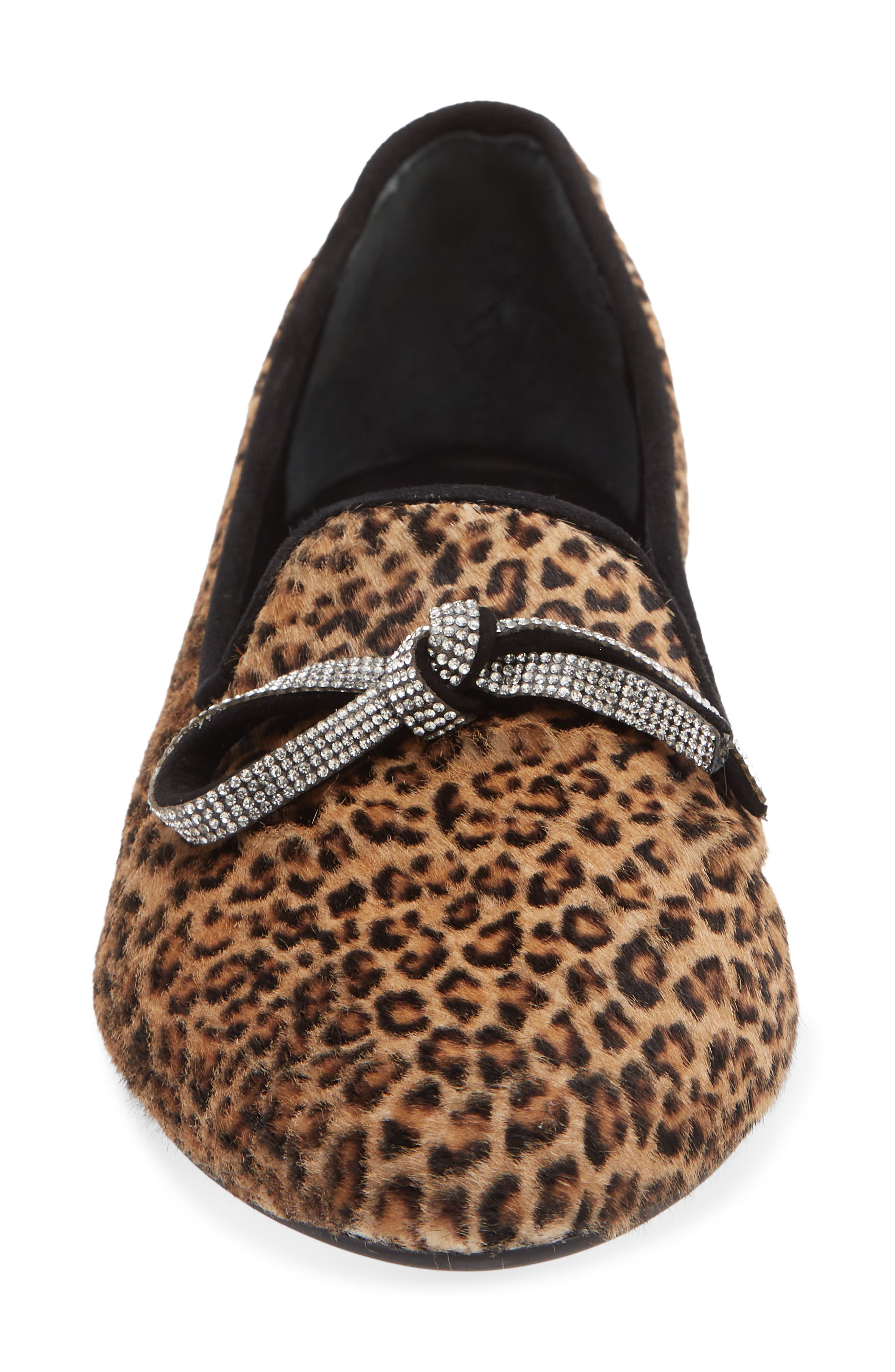 Crystal Bow Genuine Calfskin Loafer, Alternate, color, CLASSIC
