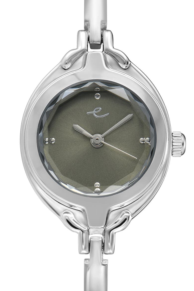 Dainty Bangle Bracelet Watch, Alternate, color, OLIVE AND SILVER