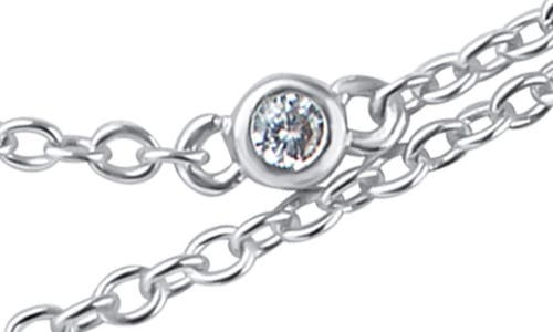 Kenneth Jay Lane Cubic Zirconia Charm Layered Necklace