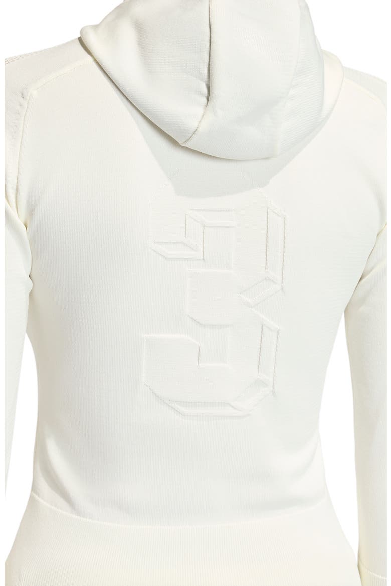 Hooded Logo Knit Sweater, Alternate, color, OWHITE