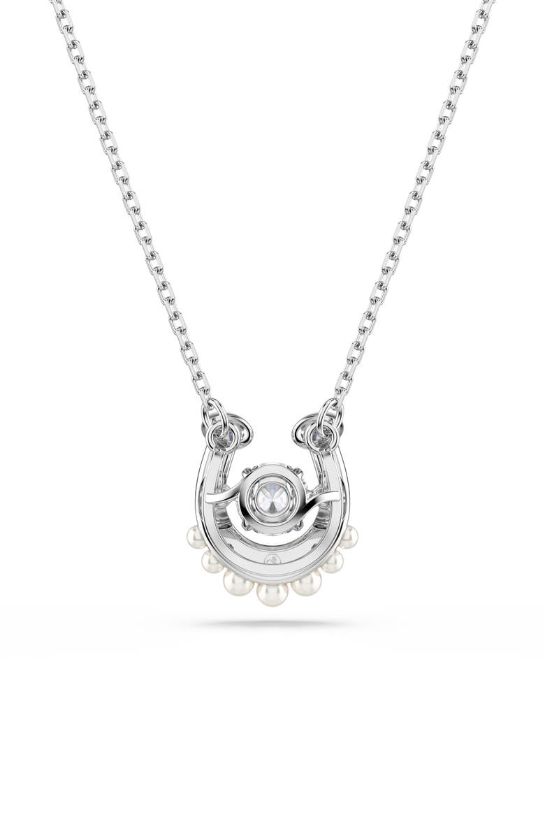 Swarovski Symbolica Pendant Necklace, Alternate, color, Silver/ White