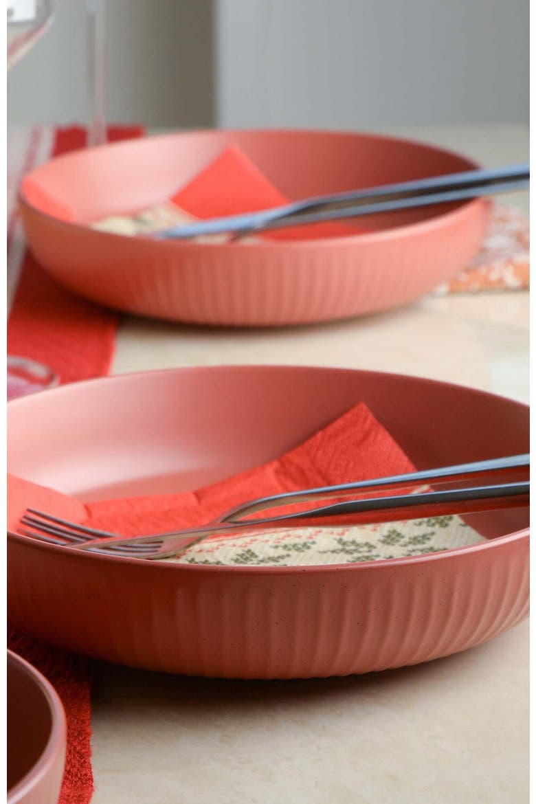 Logan Stoneware 4-Piece Bowl Set, Alternate, color, Terracotta