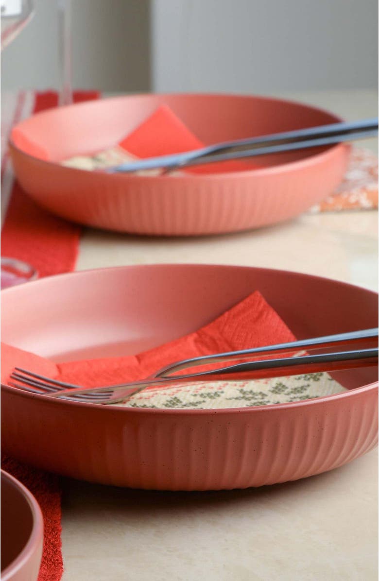 Stone Lain Logan Stoneware 4-Piece Bowl Set, Alternate, color, Terracotta