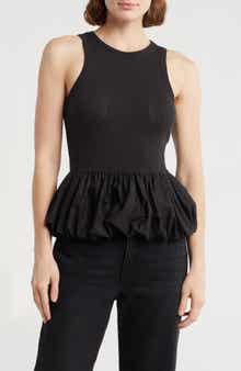 Elodie Bubble Hem Peplum Tank