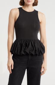 Elodie Bubble Hem Peplum Tank