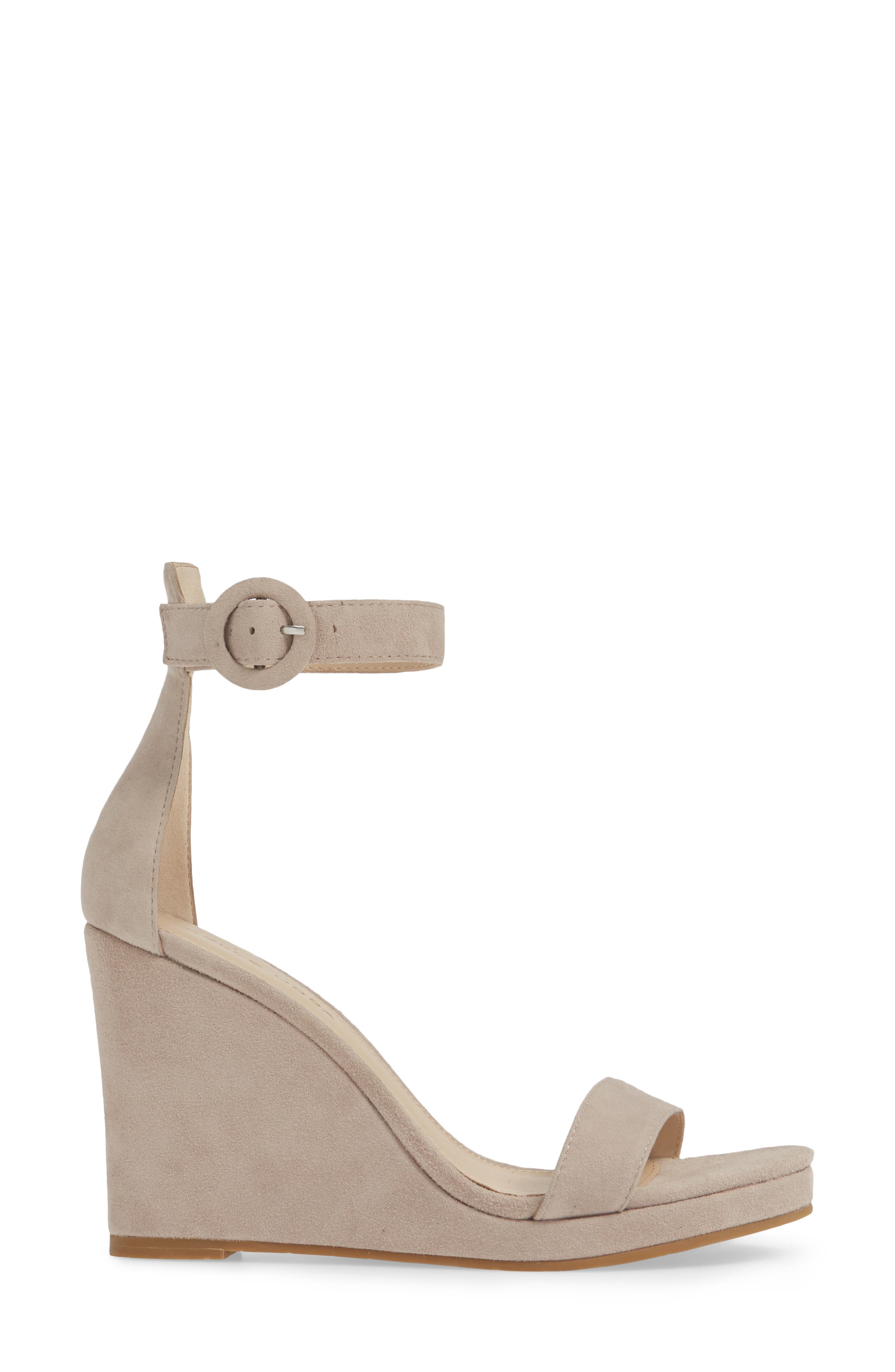 Nisha Wedge Sandal, Alternate, color, MUSHROOM LEATHER