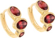 YS GEMS Gemstone Huggie Hoop Earrings