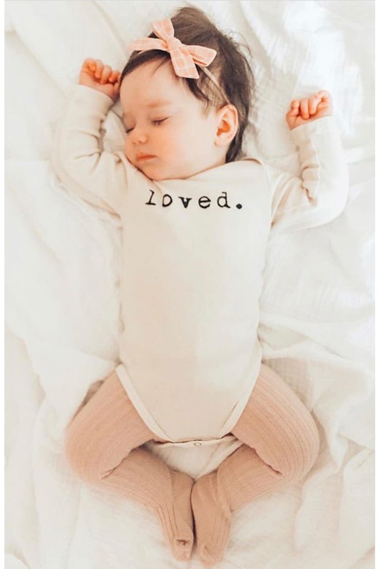 Loved Organic Cotton Bodysuit, Alternate, color, NATURAL