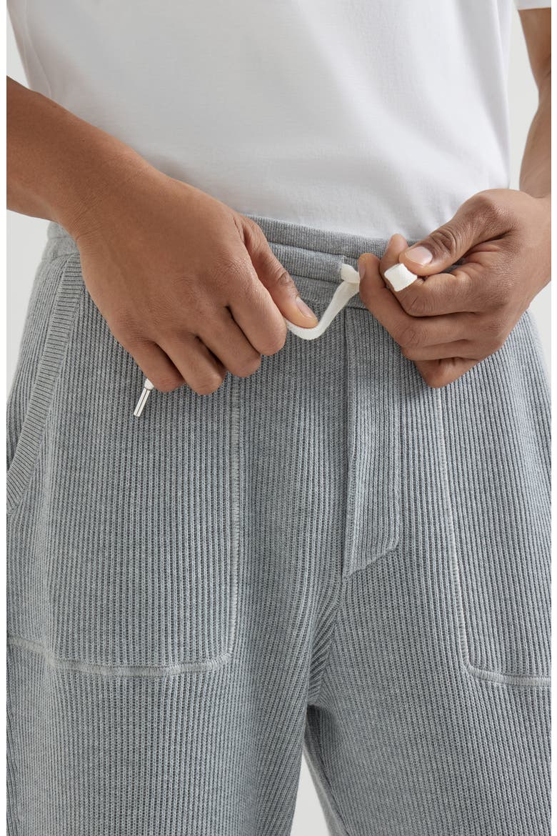 Cotton knit trousers, Alternate, color, Grey
