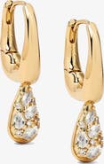 YOJ Petra Pave Hoop In Gold And Crystals
