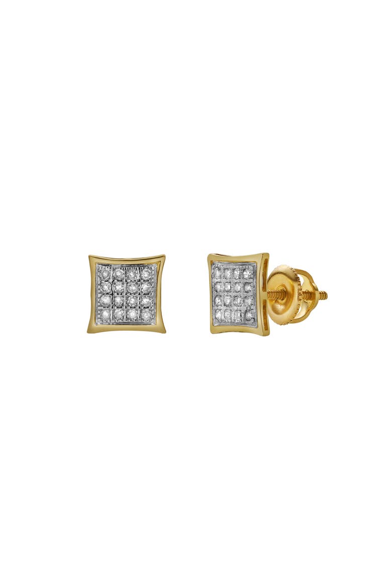 Fantasia 10K Yellow Gold Diamond Unisex Earrings - 0.13 Cts, Main, color, 10K Yellow Gold