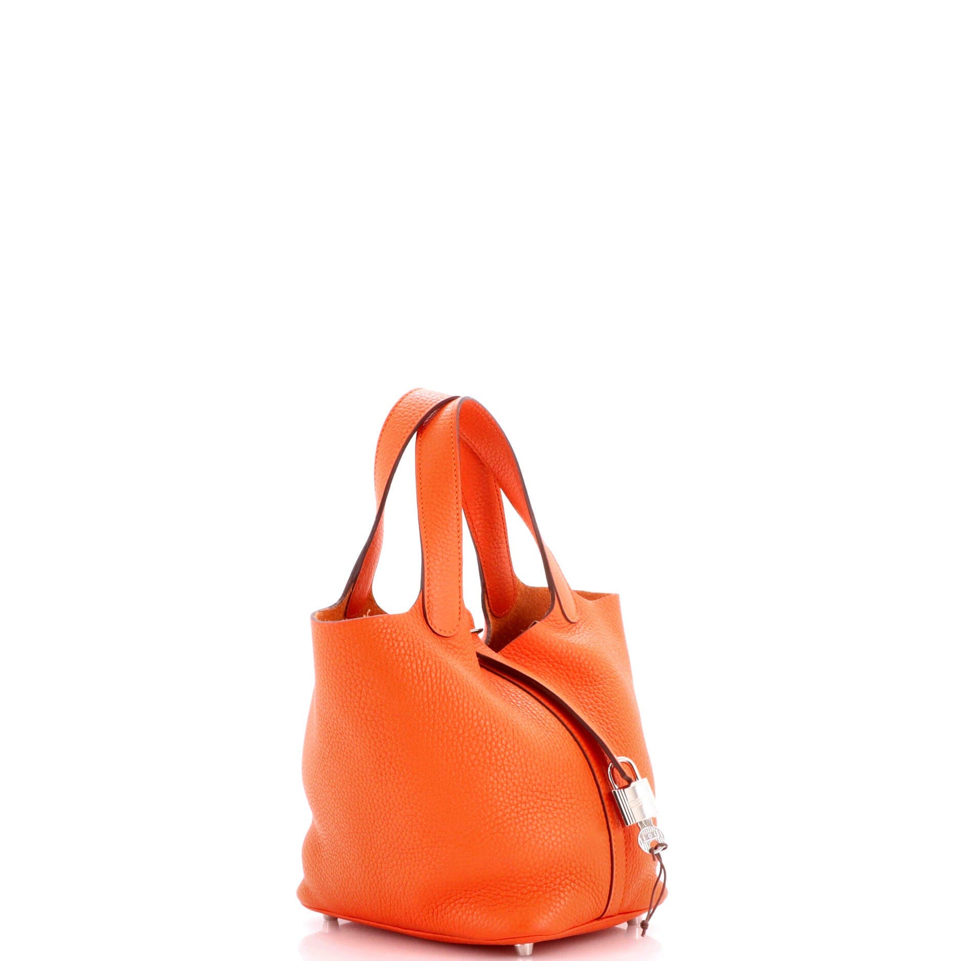 Pre-Owned Hermes Picotin Lock Bag Clemence PM, Alternate, color, Feu