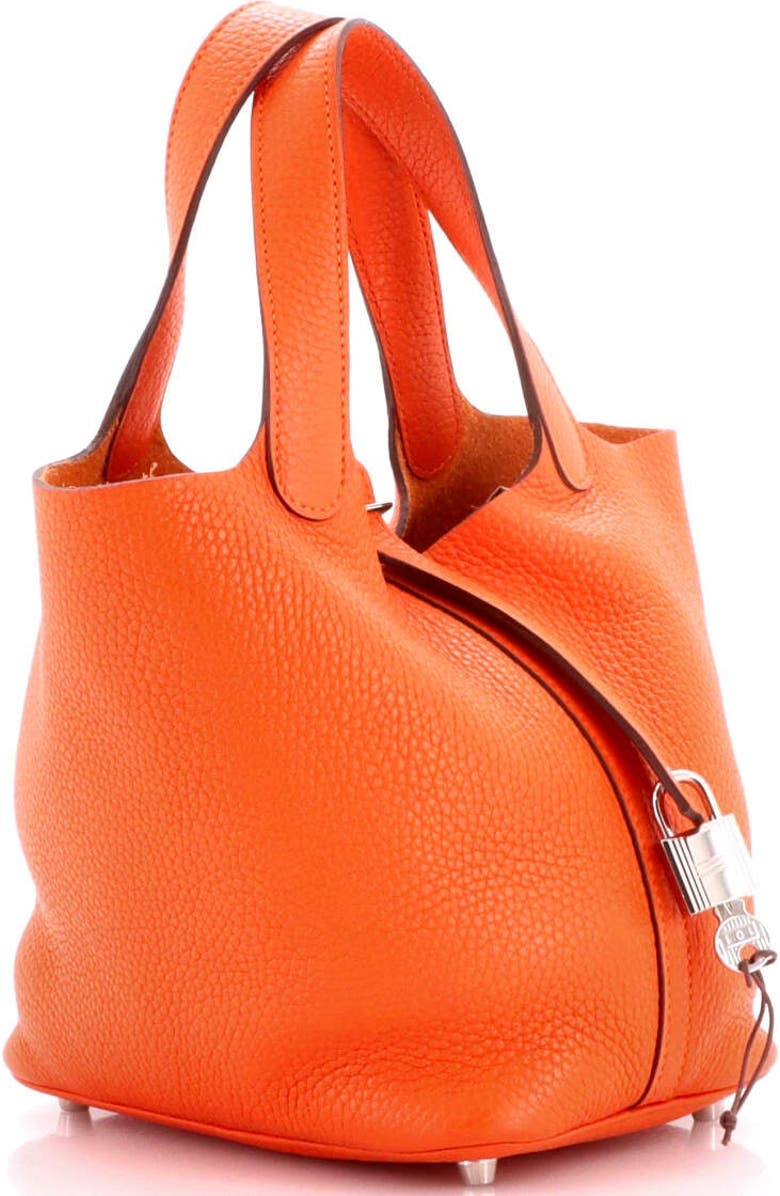 Pre-Owned Hermes Picotin Lock Bag Clemence PM, Alternate, color, Feu