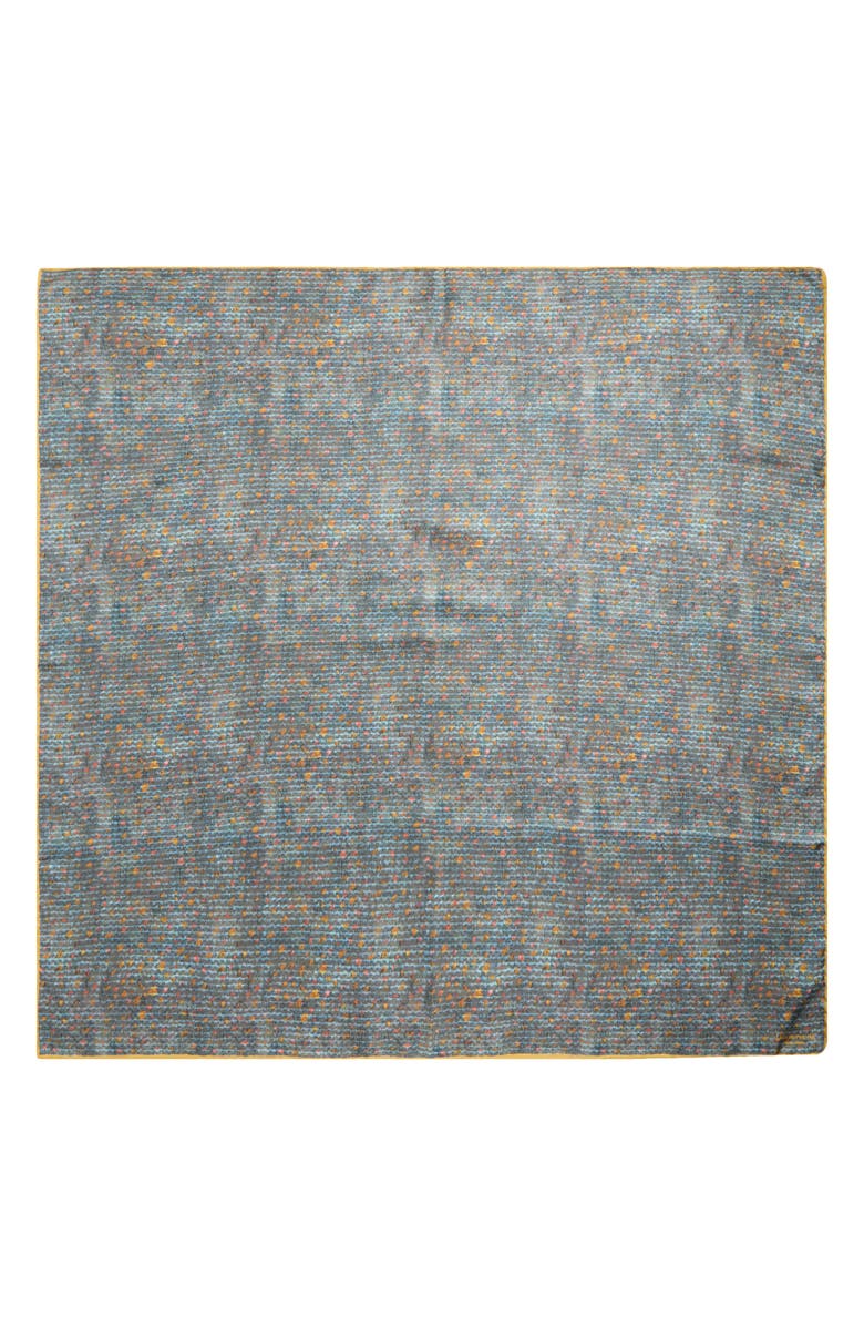 Lafayette 148 New York Textile Print Silk Twill Square Scarf, Main, color, Bluebell Multi