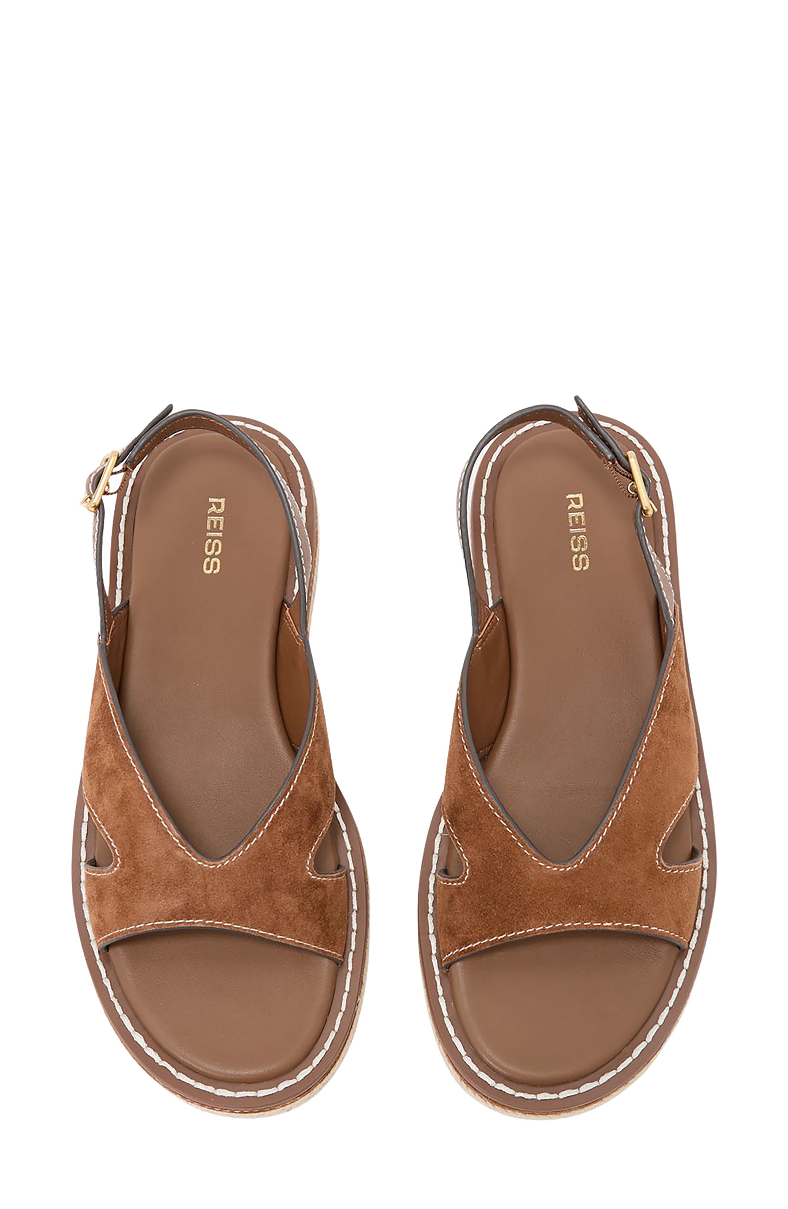 Reiss Rhia Espadrille Slingback Sandal, Alternate, color, Tan