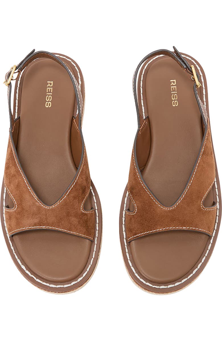 Reiss Rhia Espadrille Slingback Sandal, Alternate, color, Tan