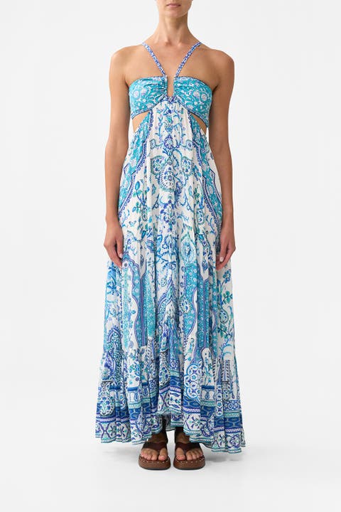 Gathered Cut Out Dress Isnik Lullaby