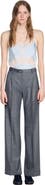 SANDRO Rhinestone check wool trousers