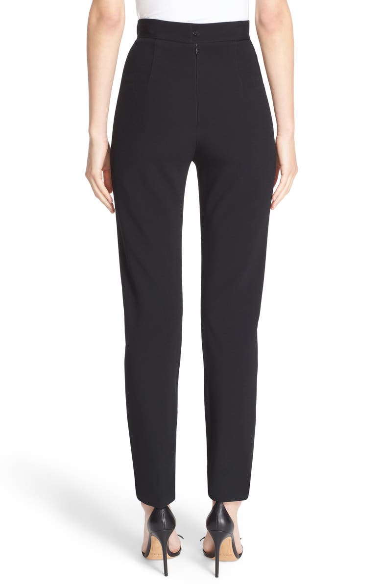 Brandon Maxwell Skinny Cady Crepe Pants, Alternate, color, 