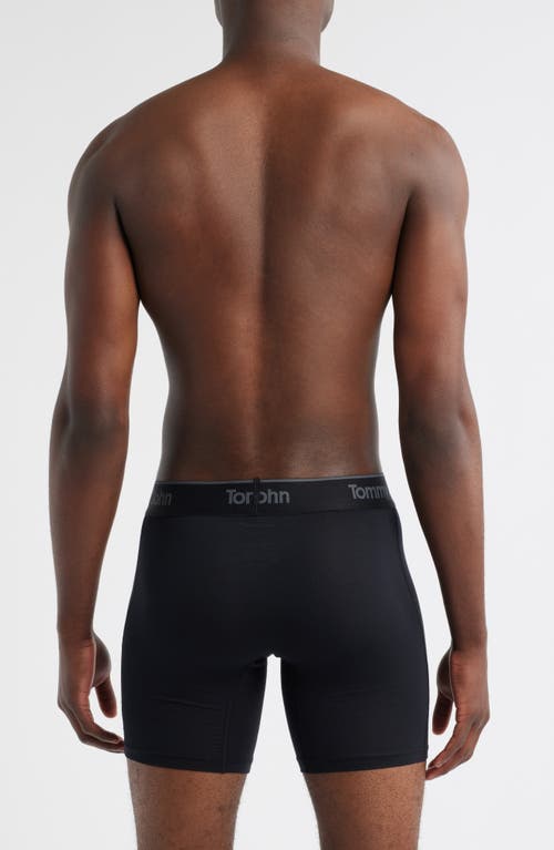 Tommy John 3-pack Second Skin 6-inch Stretch Modal Boxer Briefs In Black
