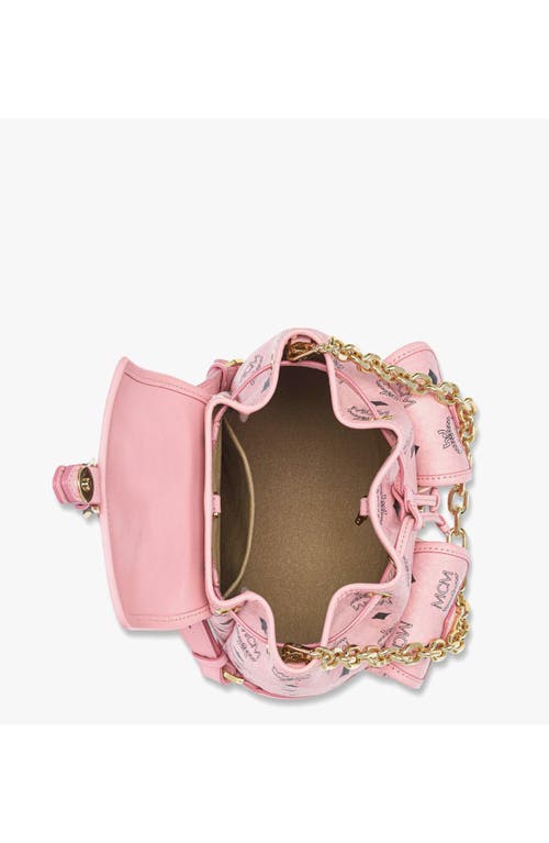 Mcm Mini Aren Drawstring Backpack In Pink