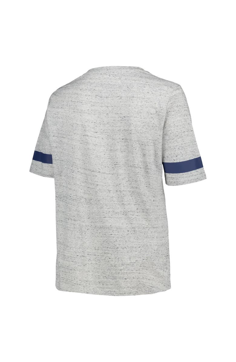 PROFILE Women's Profile Heather Gray Milwaukee Brewers Plus Size Lace-Up T-Shirt, Alternate, color, 