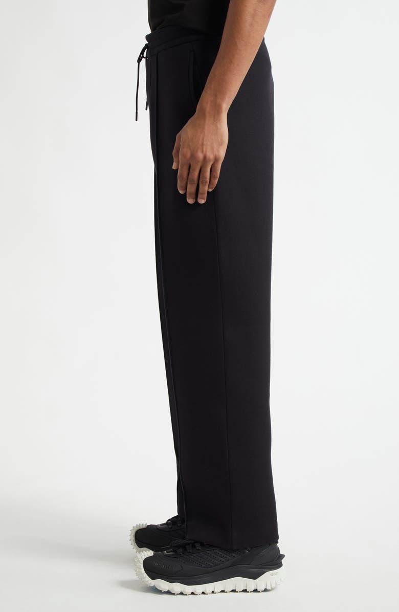 Moncler Logo Patch Pintuck Sweatpants, Alternate, color, Black