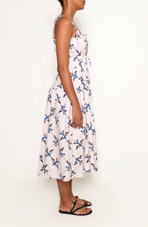 THE LULO PROJECT THE LULO PROJECT BAHIA TIE SLEEVELESS MIDI DRESS 