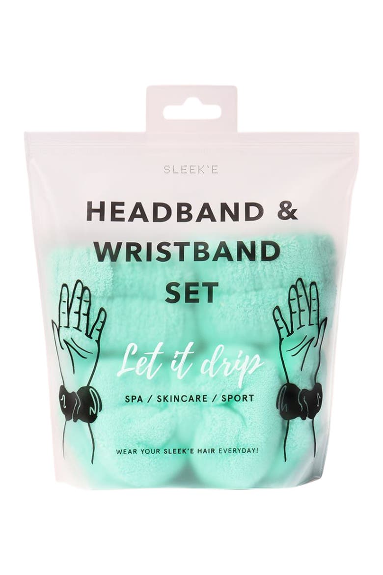 Let it Drip Headband and Wristbands, Alternate, color, Mint