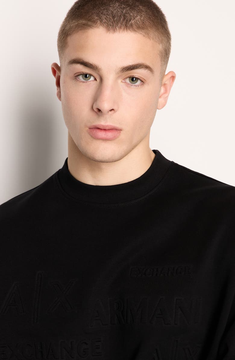 Armani Exchange Embossed Logo Interlock Sweatshirt, Alternate, color, 