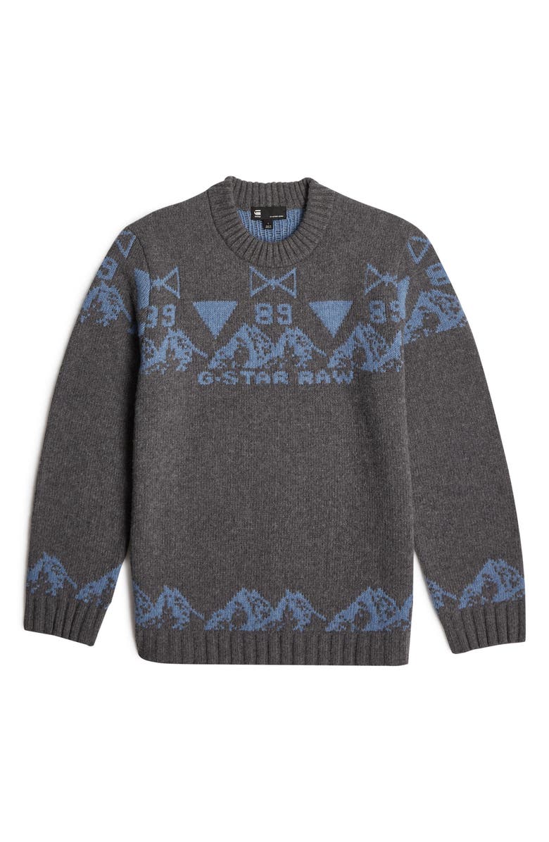 G-STAR Fair Isle Wool Blend Sweater, Alternate, color, 