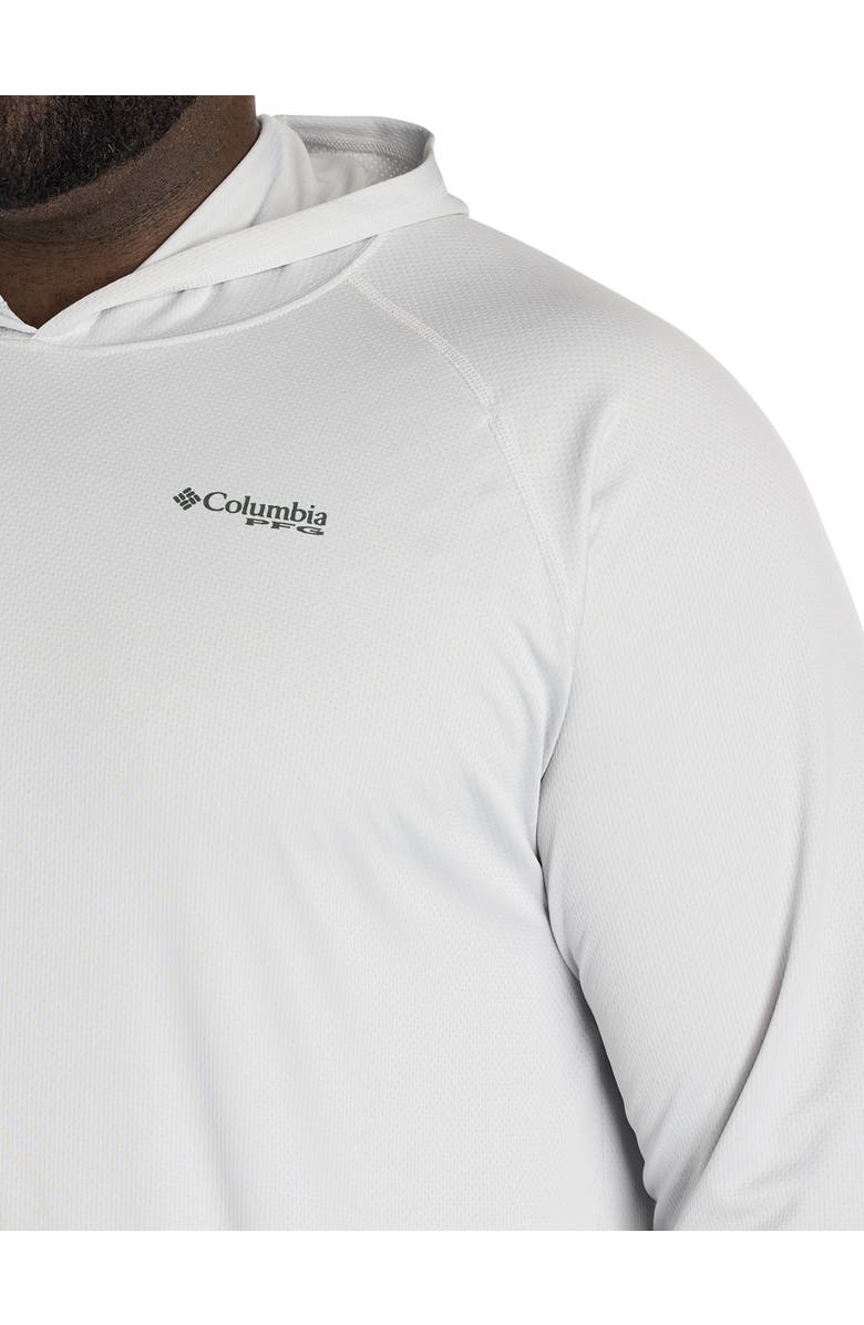 Columbia Big & Tall PFG Solar Stream Long-Sleeve Hooded T-Shirt, Alternate, color, Cool Grey