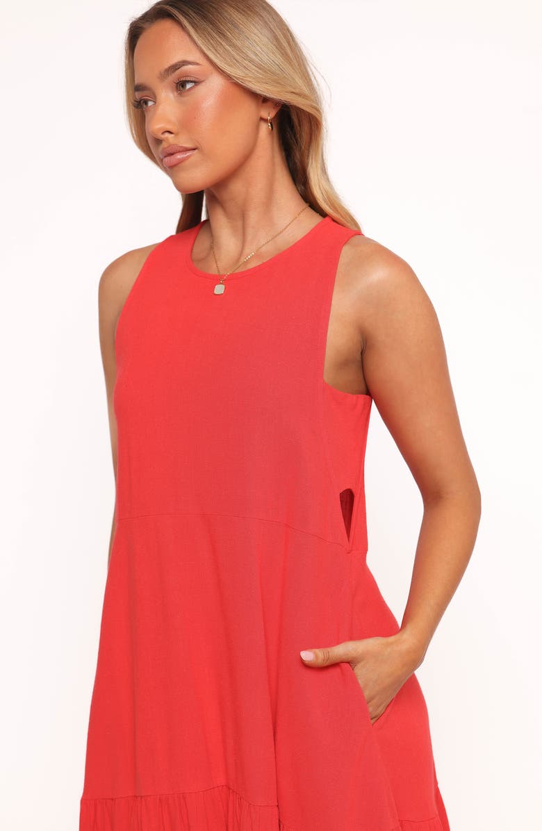 Petal & Pup Almudena Midi Dress, Alternate, color, Red