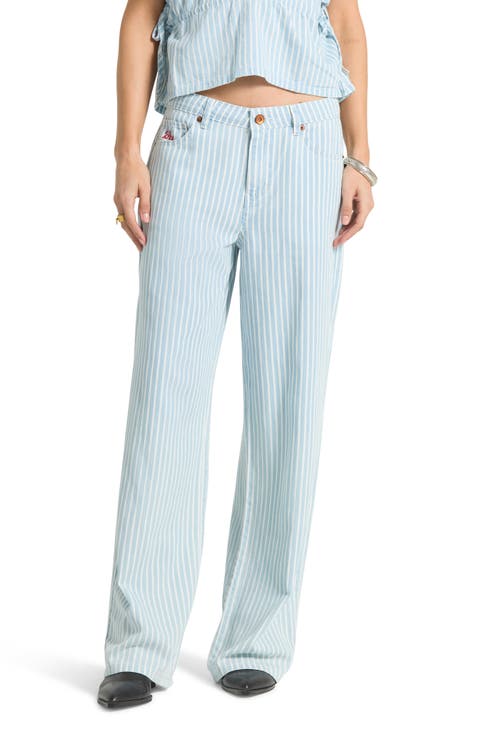 The Chloe Embroidered Pocket Wide Leg Jeans