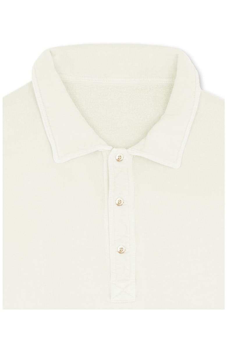 Hunting Long Sleeve Fleece Jersey Polo Shirt, Alternate, color, OFF WHITE