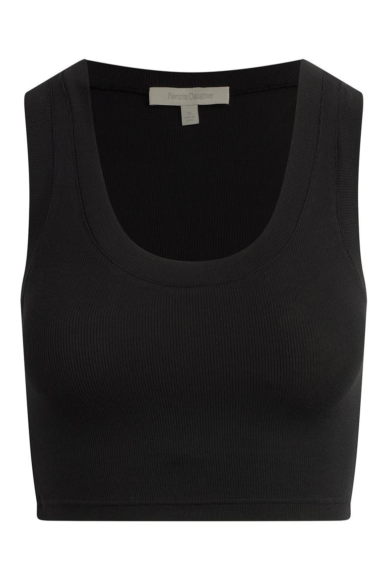 The Cutting It Loose Rib Crop Top, Alternate, color, BLACK
